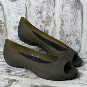 CROCS Carlie Peep Toe Jelly Sandals